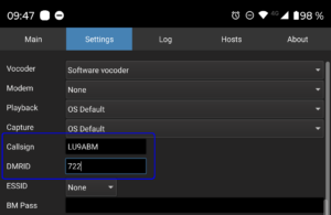 Configurar DoidStar con D-STAR
